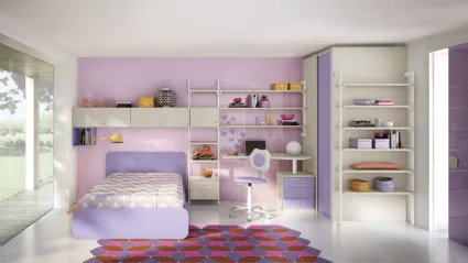 Modern bedroom in materic laminate