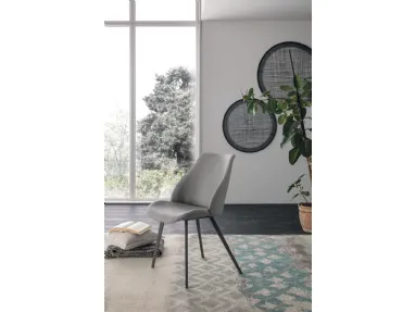 Modern chair with metal structure