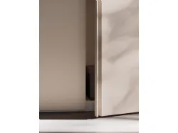 Hinged wardrobe with 1200 Gola door. Interior in Cotton, doors and handles in Tortora melamine.