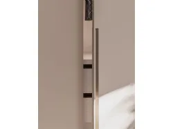 Hinged wardrobe with Gola 1200 door. Interior in Cotton, doors and handles in Tortora melamine.