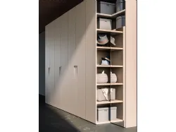 Hinged wardrobe with Niban door and end panel with mirror door. 400x260