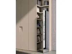Hinged wardrobe with Niban door and end panel with mirror door. 400x260