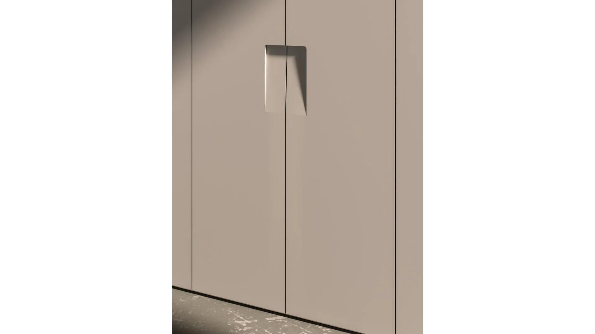 Two-door wardrobe with Niban door and end panel with mirror door. 400x260