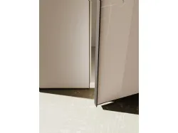 Wardrobe with Tortora melamine doors with a vertical marble melamine trim.