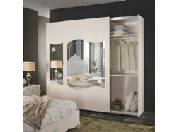 Double bedroom set in classic style, with LED lighted mirror.