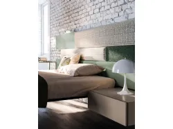 Double room with Jasmine bed complete with fabric upholstered panels.