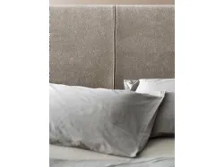 Double bedroom complete with night group in matt lacquered White with Palladium metal profiles.