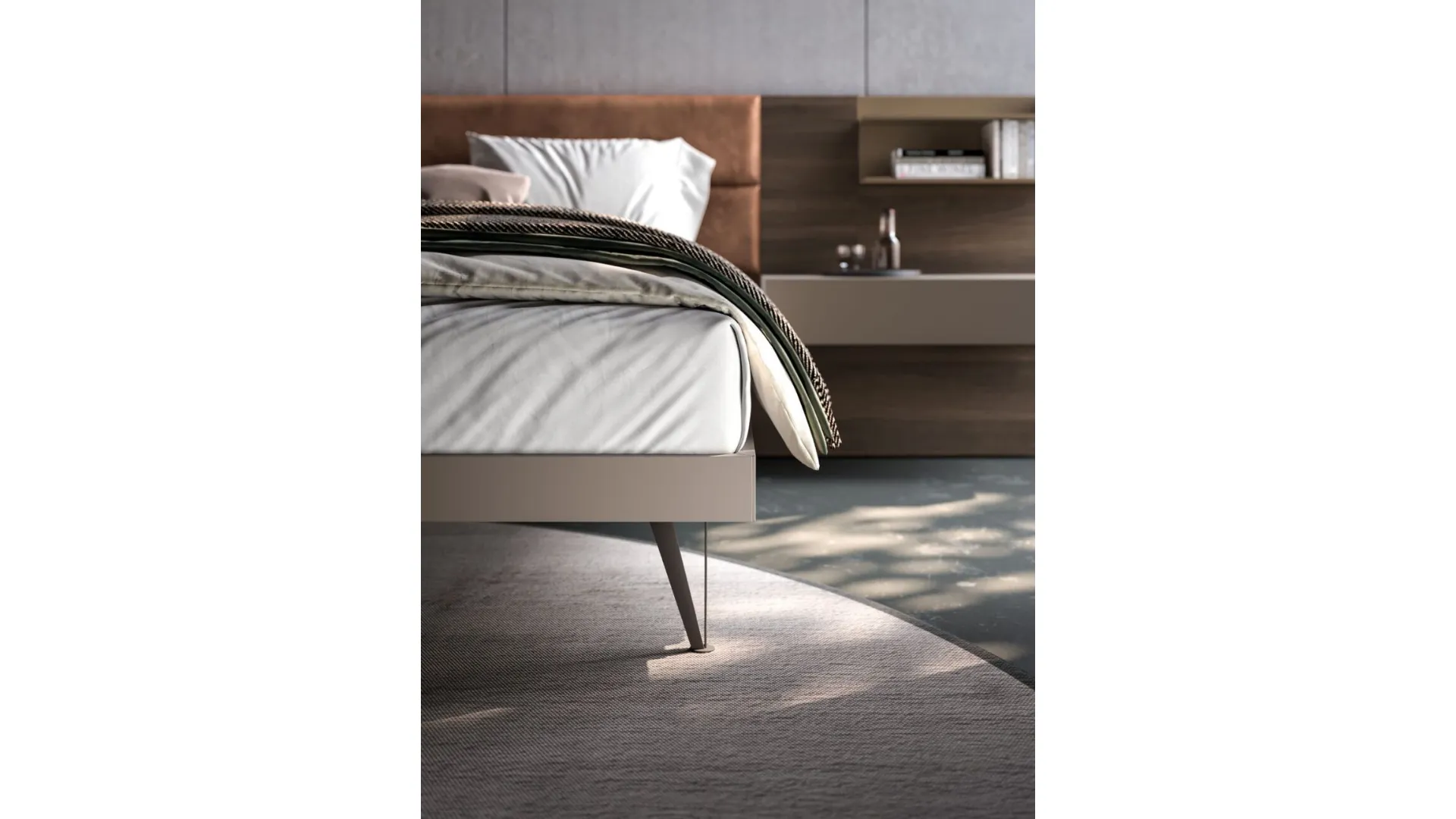 Double room complete with Giako model bed and personalized finishes night group.