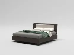Double bedroom complete with Aura bed with padded panel 160x200 quality materials