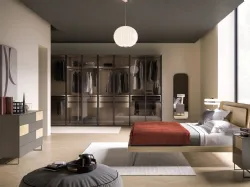Double room complete with king size bed model Aura with backlit headboard and nightstand