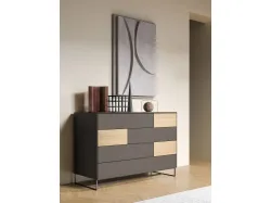 Double room complete with Aura bed with backlit headboard and night group.