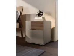 Double bedroom complete with Ofelia bed with textured bed frame and burnished metal feet.