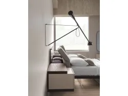 Double room complete with Zefiro bed with upholstered reclining headboard 160x190