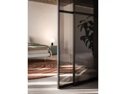Double bedroom complete with Larissa bed and Lovi night group in Matt Lead lacquered finish.