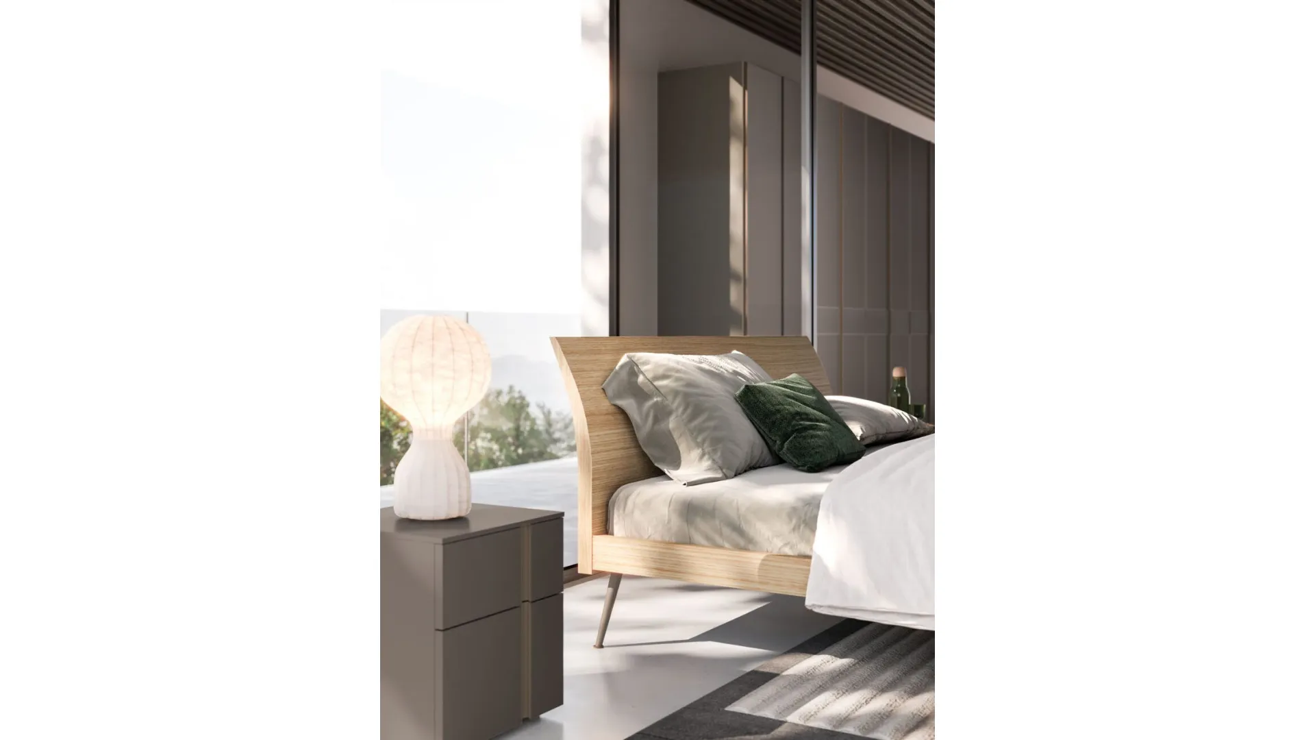 Double bedroom Orme night 35 complete with Loge bed and Aries night group.