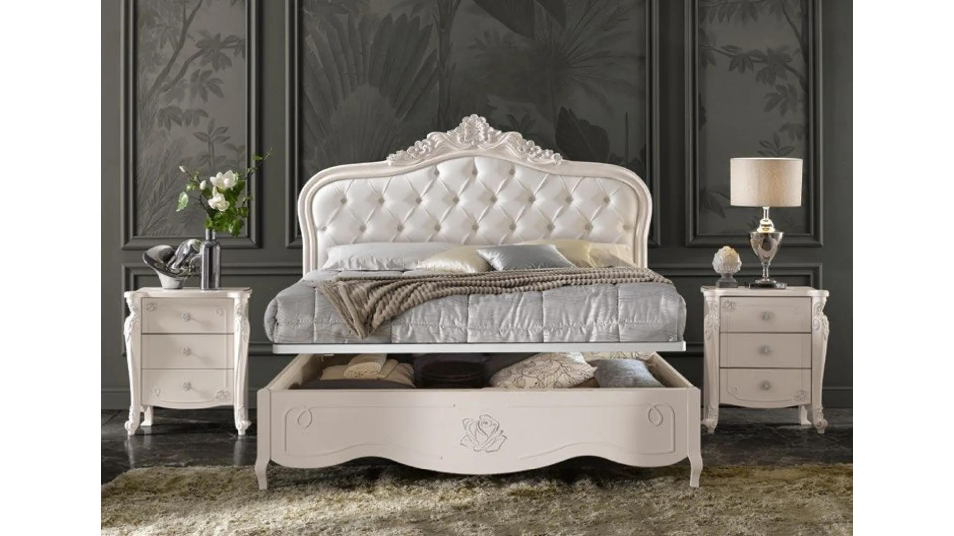 Night group model Stella in classic wooden style.