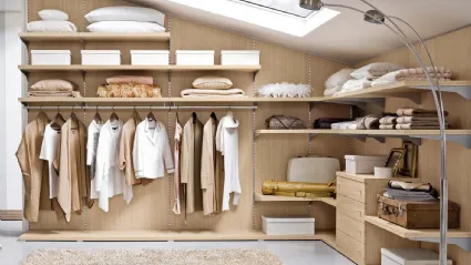 Customized corner walk-in wardrobe