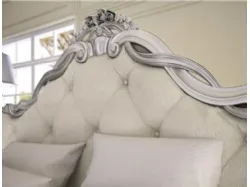 Double wooden beds in a classic style, excellently crafted.