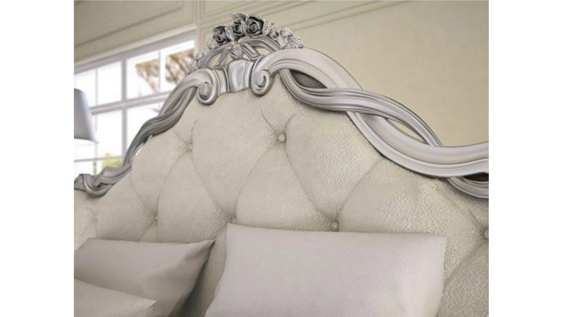 Double wooden beds in a classic style, excellently crafted.