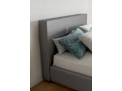 Bed with square and a half container box, Living padded model 120x195.