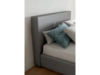 Bed with square and a half container box, Living padded model 120x195.