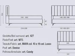 Double bed CALEIDO with storage