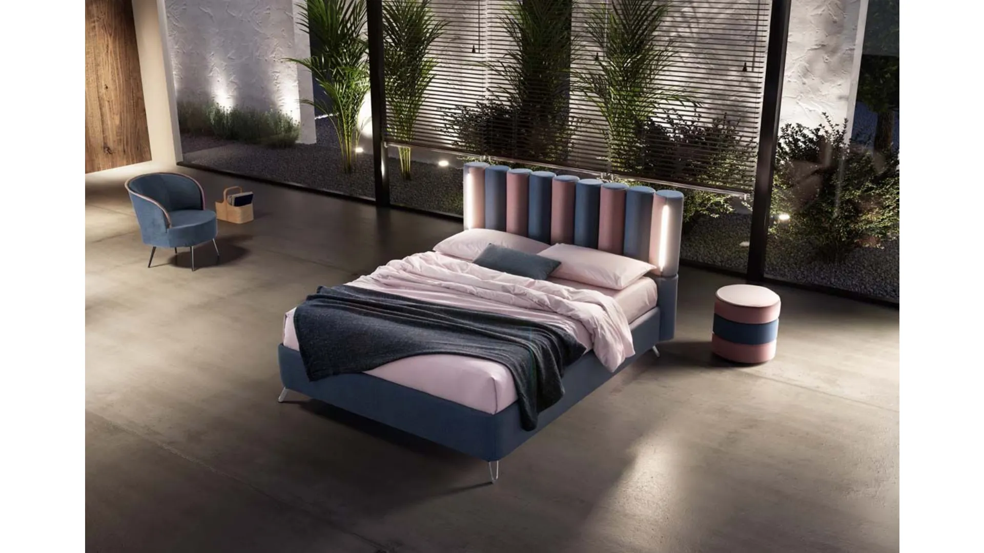 Double bed CALEIDO with storage