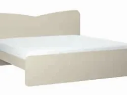 Double bed with shaped headboard, quality materials and customizable finishes 160x195.