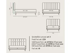 DOMINO 24 double bed with structural frame