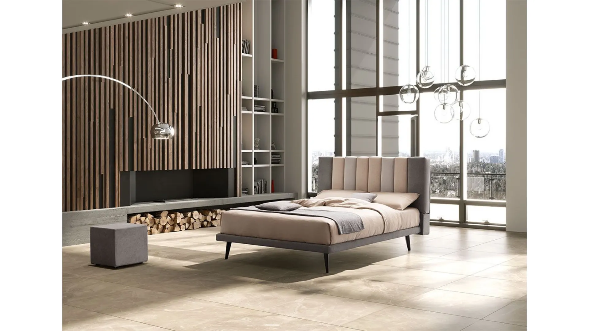 DOMINO 24 double bed with frame base