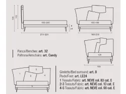 FANTASY double bed with structural base