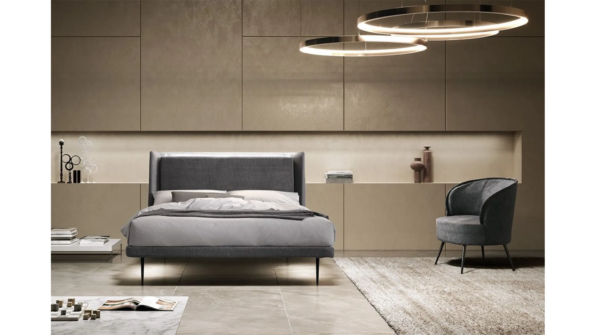 ILLUMIA double bed with frame base