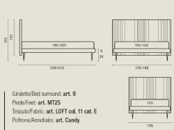MATRIX double bed with structural base