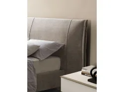 Double bed model Lavinia, upholstered with Sigma bed frame in fabric.