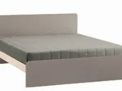 Double bed with rounded headboard, quality materials and customizable finishes.