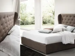 Double bed Romance padded and modular in various finishes.