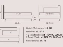 Double bed SPAZIO DINAMIC with storage