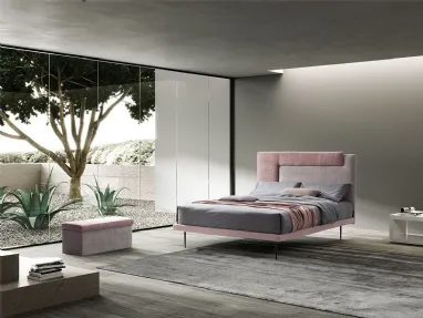 Double bed SPAZIO DINAMIC with frame base.