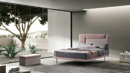 Double bed SPAZIO DINAMIC with frame base.
