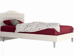 Padded bed with storage box, made of high-quality materials, 120x195 centimeters square and a half.