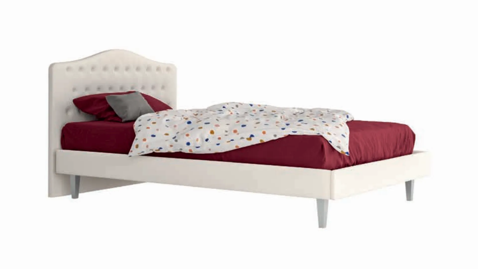 Padded bed with storage box, made of high-quality materials, 120x195 centimeters square and a half.