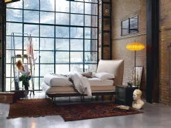 Night Davis double bed with storage available in various materials and finishes