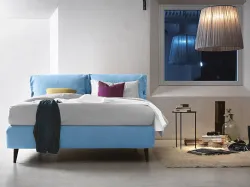 Bed Noctis eden advance with soft headboard in Fiocchi or Alamari version