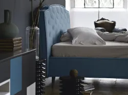 Bed Noctis Frank with double container with Capitonnè processing