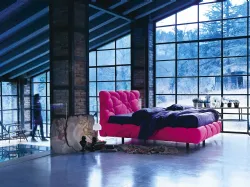 Night's soft double bed with innovative design 160x190/200