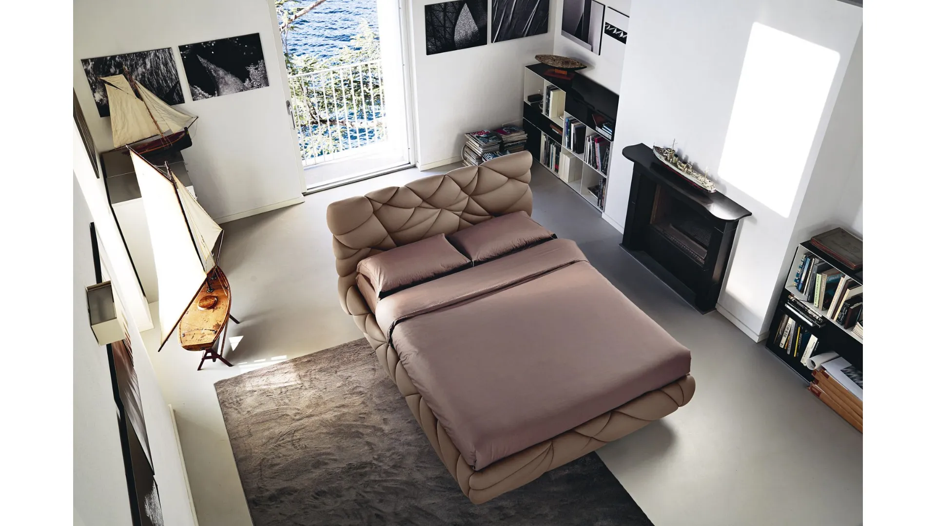 Bed noctis marvin double bed soft with innovative design 160x190/200