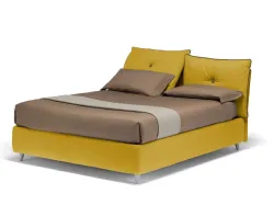 Noctis double bed so lively, with modern design featuring a central button.