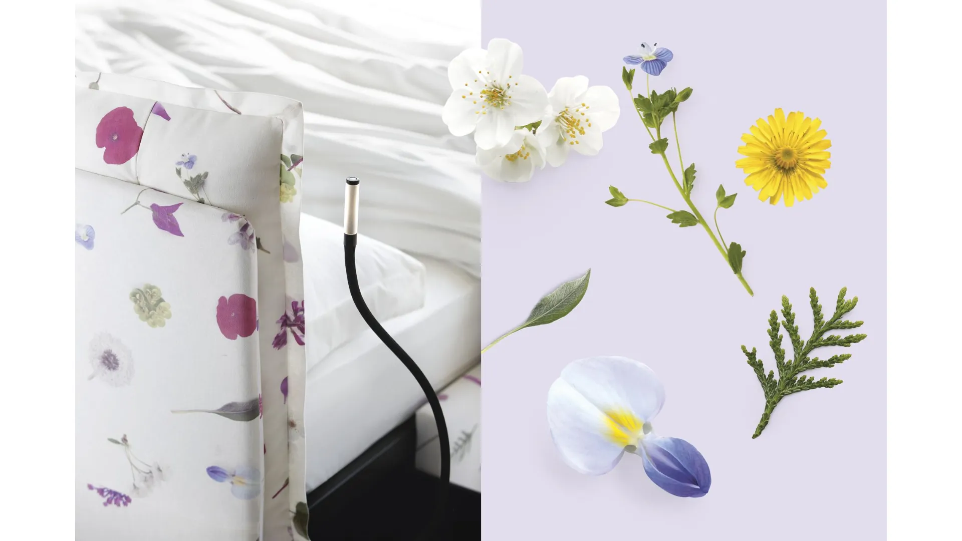 King-size matrimonial bed with a soft structure and a PopUp system at the base of the bed