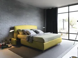 Double bed with storage container