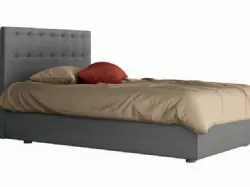 One and a half square bed upholstered with storage box 120x195.
